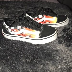 KIDS FLAME VANS SHOES
